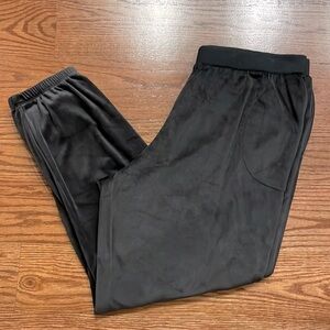 SIMPLY VERA VERA WANG Velveteen joggers women’s black tapered with stretch XXL